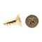 Prime-Line Wood Screw, Flat Head, Phillips Drive No. 6 X 3/8in Solid Brass 25PK 9034476 - alternate 2